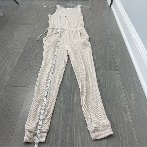 LBLC The Label Samantha High Waisted Ribbed Jumpsuit in Oatmeal Beige Revolve M - Picture 16 of 16